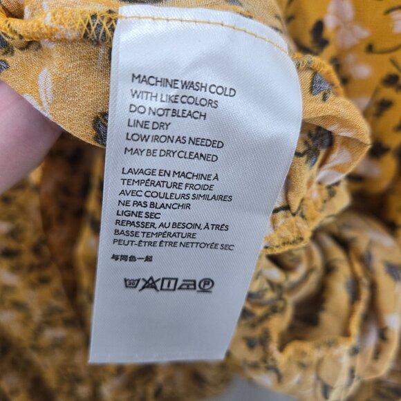 Maeve X Anthropologie Plus Yellow Floral Cheyanne Long Sleeved Lace Blouse 1x - Picture 13 of 13